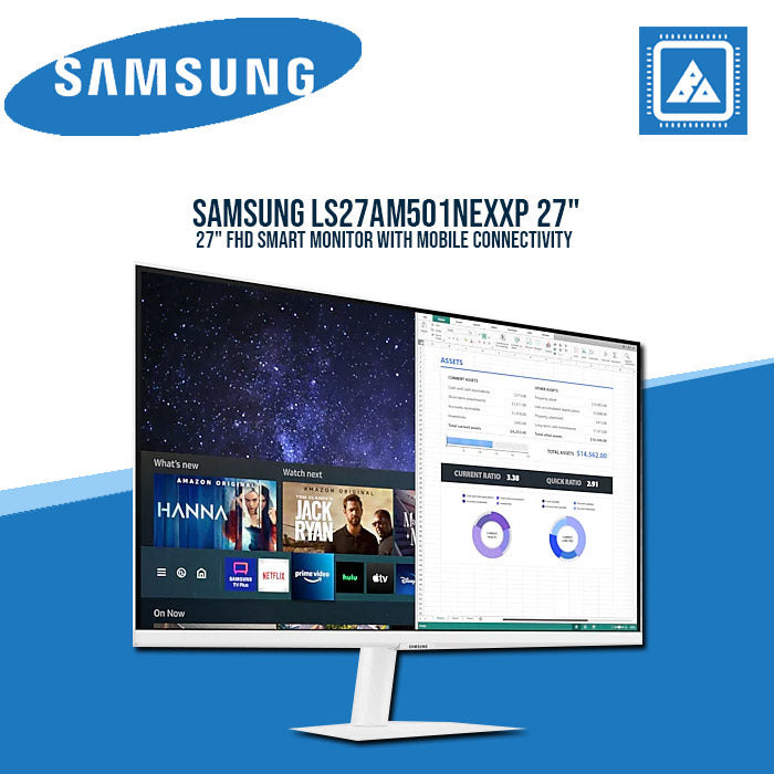 SAMSUNG LS27AM501NEXXP 27" 27" FHD Smart Monitor With Mobile Connectivity