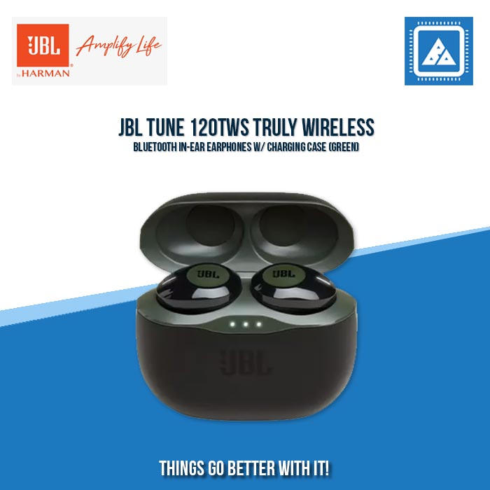 JBL TUNE 120TWS TRULY WIRELESS BLUETOOTH IN-EAR EARPHONES W/ CHARGING CASE (GREEN)