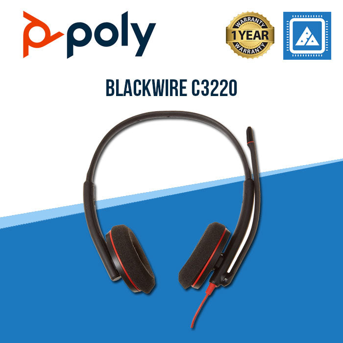 PLANTRONICS BLACKWIREC3220 NOISE CANCELLATION HEADSET