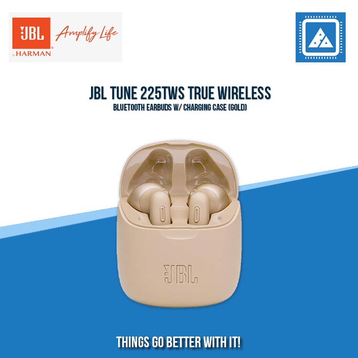 JBL TUNE 225TWS TRUE WIRELESS BLUETOOTH EARBUDS W/ CHARGING CASE (GOLD)
