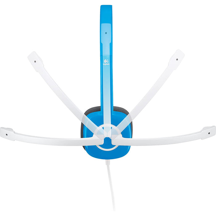 Logitech H150 Stereo Headset with Noise-Cancelling Mic (Blue and White)