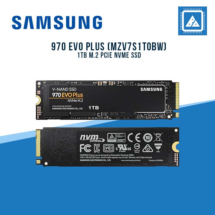 SAMSUNG 1TB M.2 PCIE NVME SSD 970 EVO PLUS (MZV7S1T0BW) – BlueArm Computer  Store