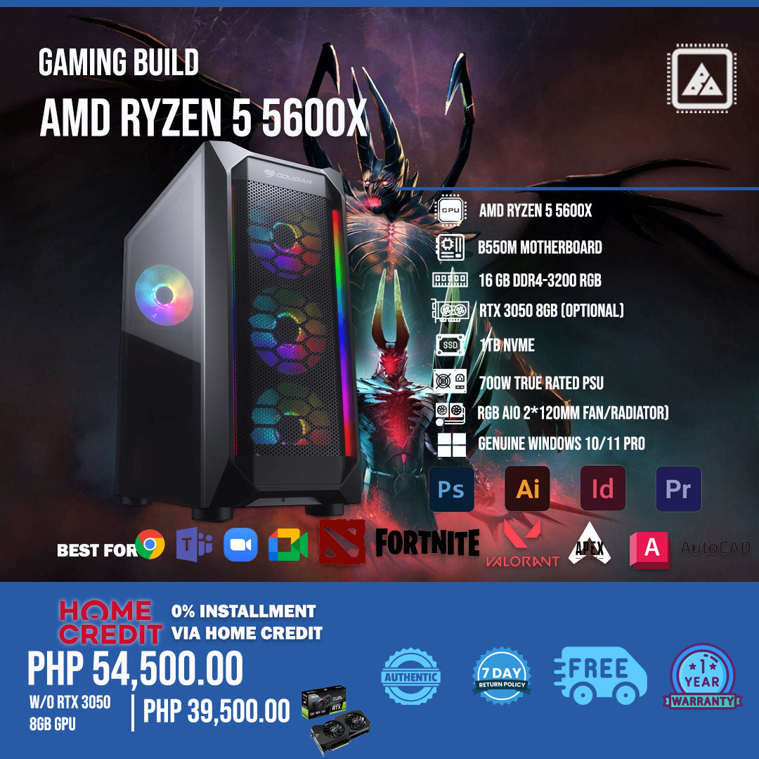 AMD RYZEN 5 5600X Gaming Build 2023
