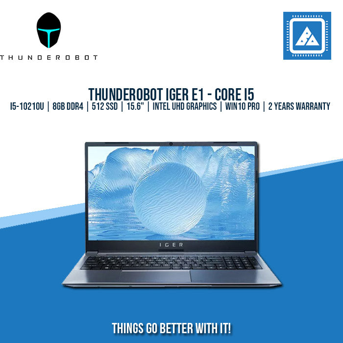 THUNDEROBOT IGER E1 - Core i5 | I5-10210U | 8GB DDR4 | 512 SSD | 15.6" | BEST FOR STUDENTS AND FREELANCERS LAPTOP