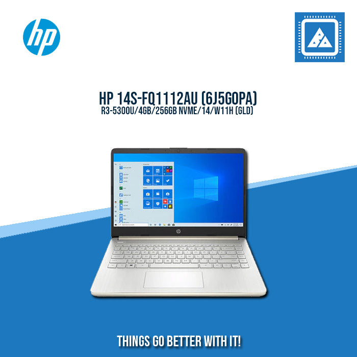 HP 14S-FQ1112AU (6J5G0PA) R3-5300U/4GB/256GB NVME | BEST FOR STUDENTS LAPTOP