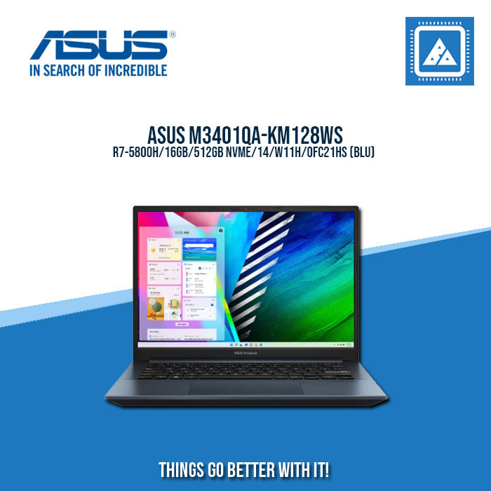 ASUS M3401QA-KM128WS R7-5800H Best for Students and Freelancers Laptop