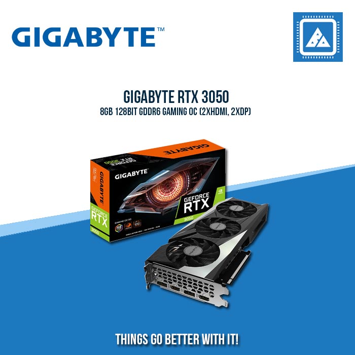 GIGABYTE RTX 3050 8GB 128BIT GDDR6 GAMING OC (2XHDMI, 2XDP)