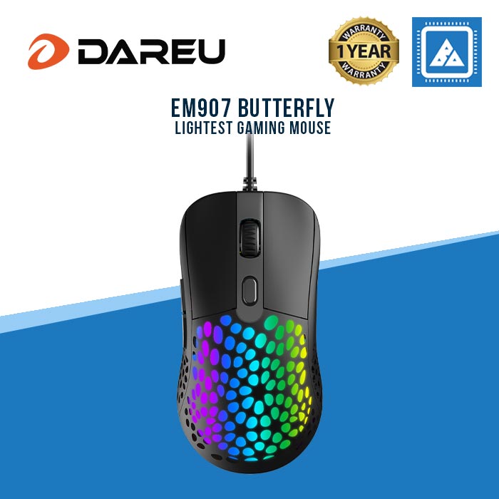 EM907 BUTTERFLY 60g Lightest Gaming Mouse RGB