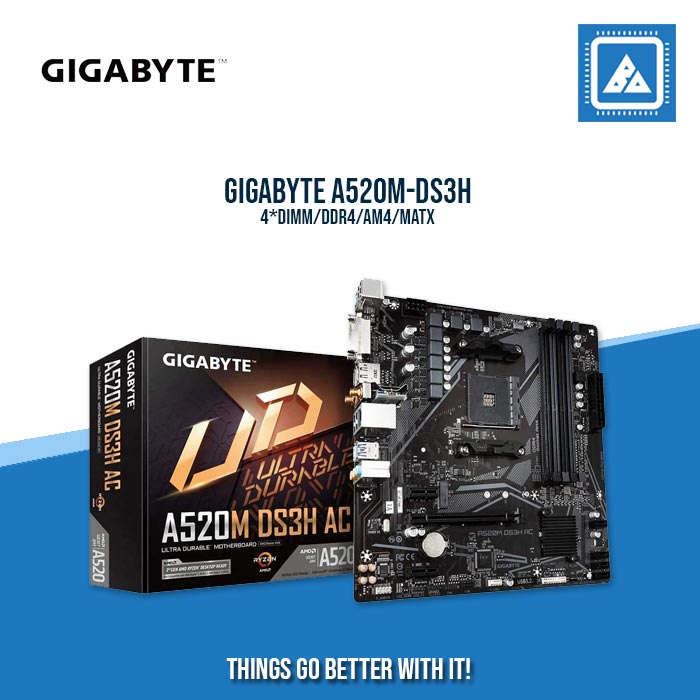 GIGABYTE A520M-DS3H/4*DIMM/DDR4/AM4/MATX
