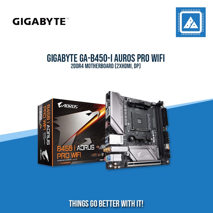 GIGABYTE GA-B450-I AUROS PRO WIFI 2DDR4 MOTHERBOARD (2XHDMI, DP)