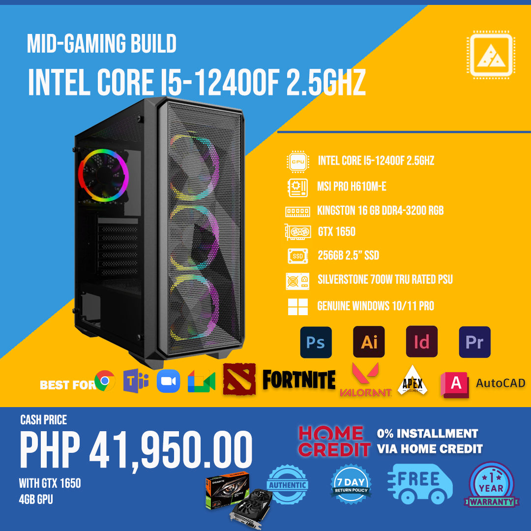 Mid Gaming Build 2023 INTEL I5 12400F Mid Gaming Build 2023 INTEL I5 12400F