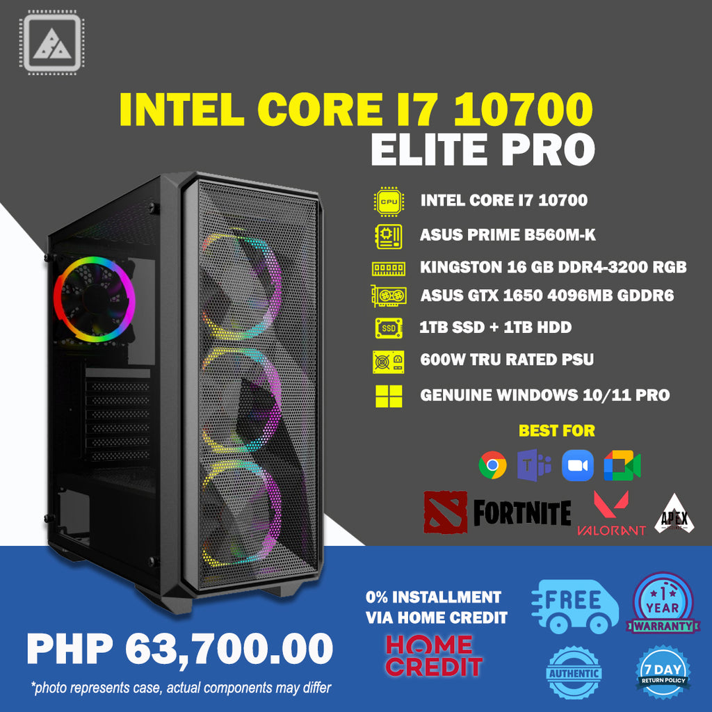 ELITE PRO: INTEL CORE I7 10700 PACKAGE