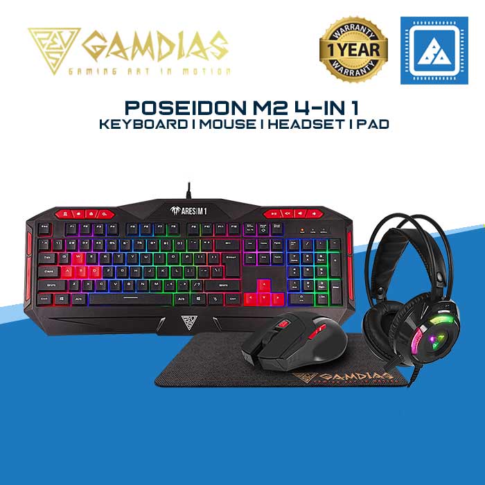 GAMDIAS POSEIDON M2 4IN1 GAMING COMBO
