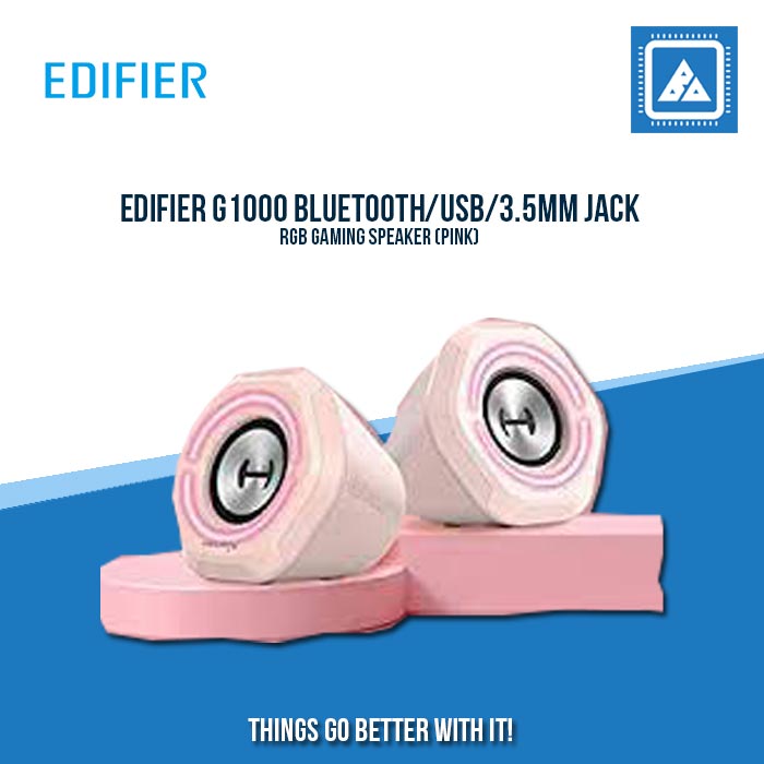 EDIFIER G1000 BLUETOOTH/USB/3.5MM JACK RGB GAMING SPEAKER (PINK)