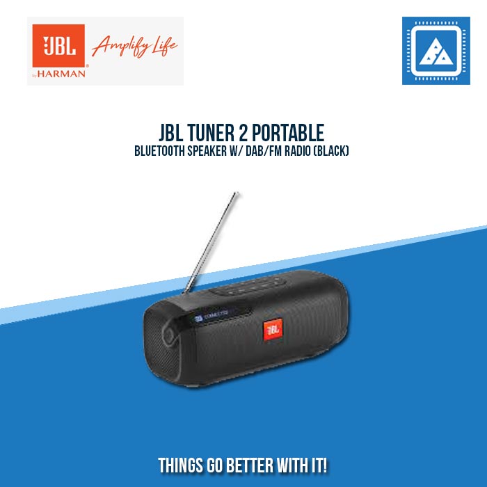 JBL TUNER 2 PORTABLE BLUETOOTH SPEAKER W/ DAB/FM RADIO (BLACK)