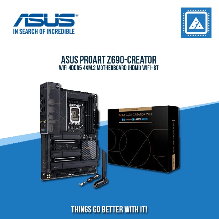 ASUS PROART Z690-CREATOR WIFI 4DDR5 4XM.2 MOTHERBOARD (HDMI) WIFI+BT