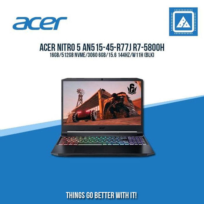 Acer Nitro 5 AN515-45-R77J - 15.6in FHD IPS 144Hz, Ryzen 7 5800H | Gaming Laptop And AutoCAD Users
