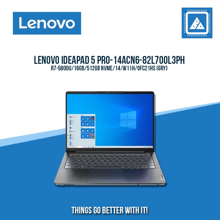 LENOVO IDEAPAD 5 PRO-14ACN6-82L700L3PH R7-5800U | Best for Students and Freelancers Laptop