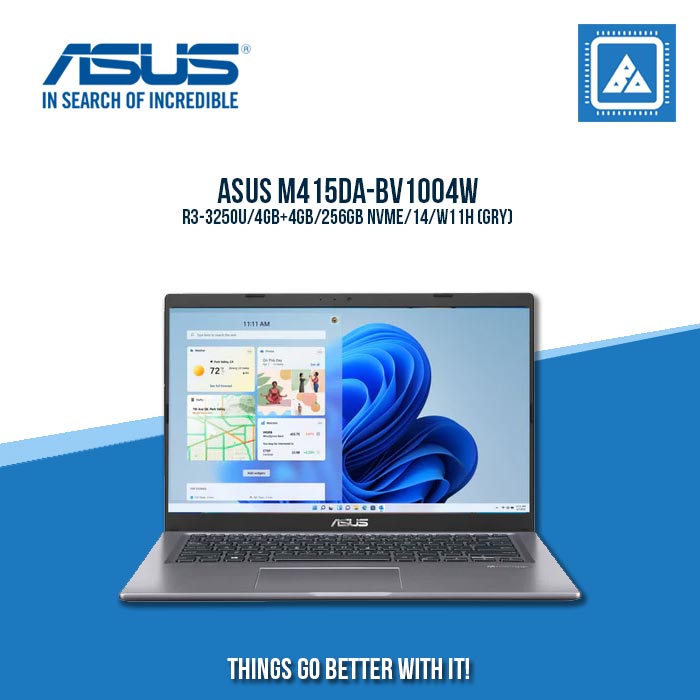 ASUS M415DA-BV1004W R3-3250U/4GB+4GB/256GB NVME | BEST FOR STUDENTS LAPTOP