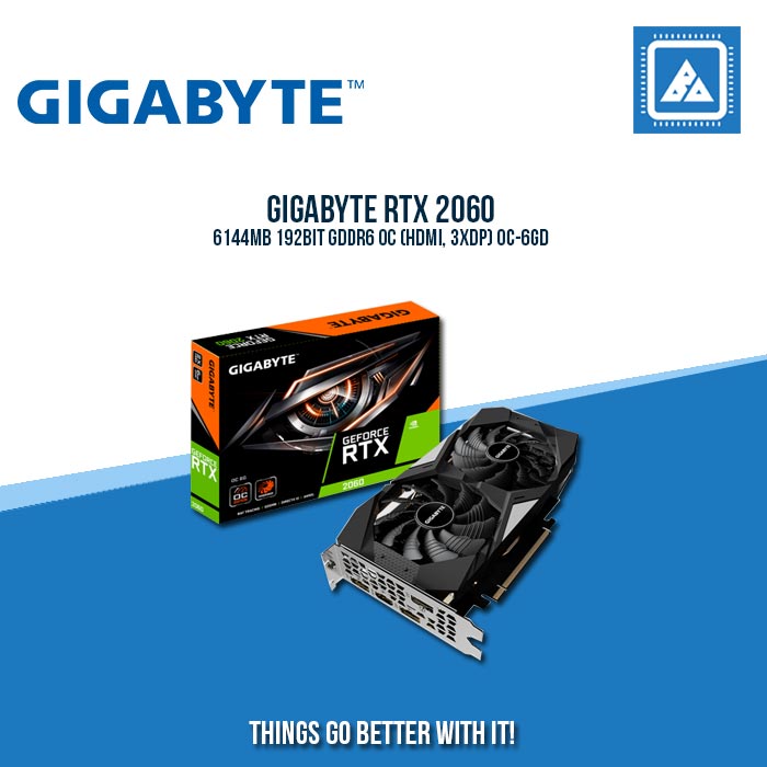 GIGABYTE RTX 2060 6144MB 192BIT GDDR6 OC (HDMI, 3XDP) OC-6GD