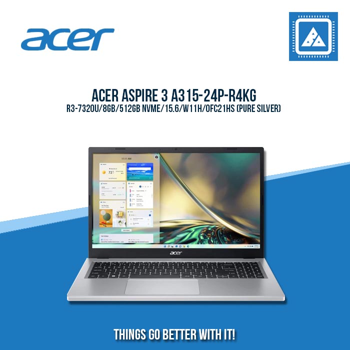 ACER ASPIRE 3 A315-24P-R4KG R3-7320U/8GB/512GB NVME/15.6 | BEST FOR STUDENTS LAPTOP