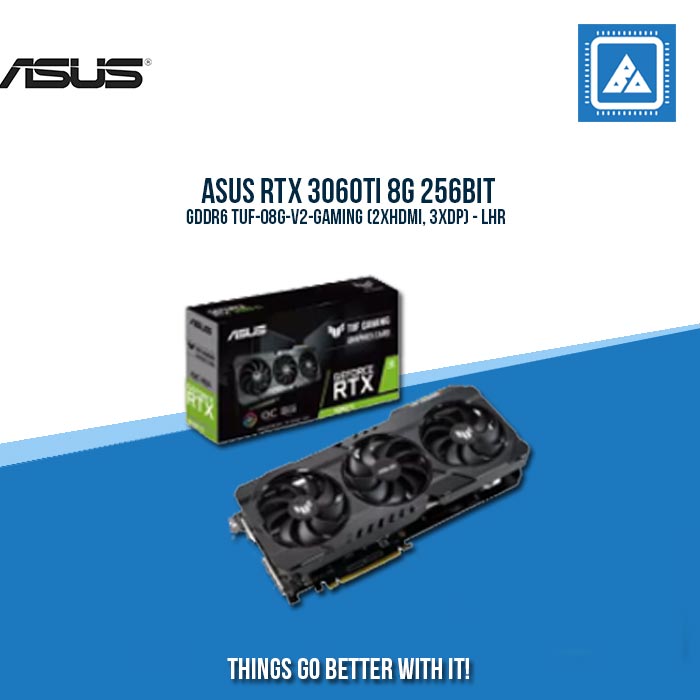 ASUS RTX 3060TI 8G 256BIT GDDR6 TUF-O8G-V2-GAMING (2XHDMI, 3XDP) - LHR