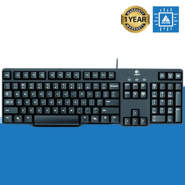 LOGITECH K100 CLASSIC PS2 KEYBOARD BLACK