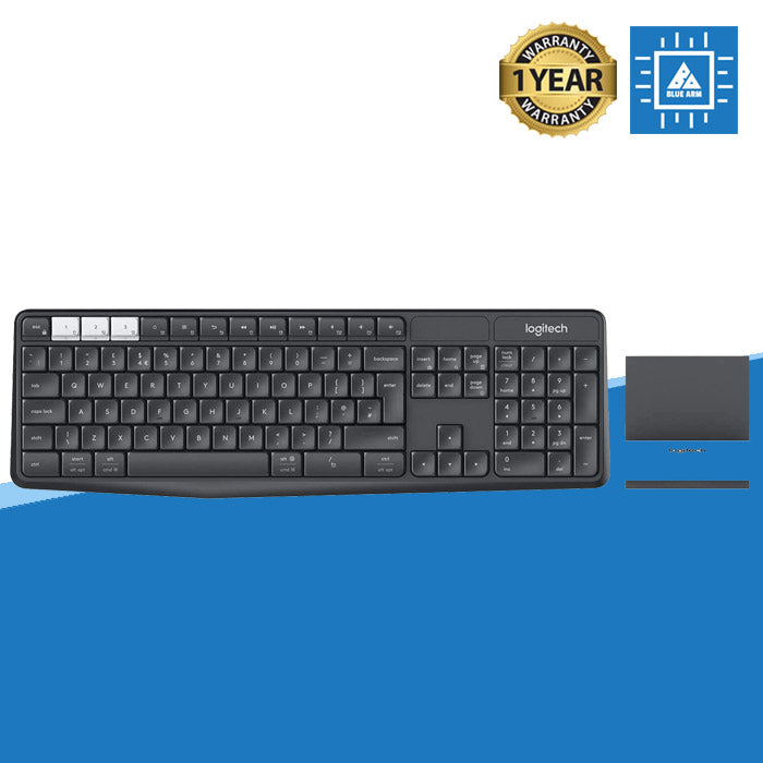 LOGITECH BLUETOOTH MULTI-DEVICE FULL-SIZE KEYBOARD K375S (BLACK)