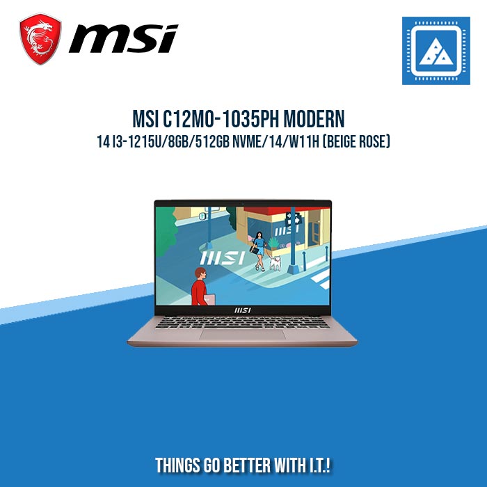 MSI C12MO-1035PH MODERN 14 I3-1215U/8GB/512GB NVME | BEST FOR STUDENT LAPTOP