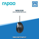 RAPOO EV200 VERTICAL ERGONOMIC MOUSE (BLACK)