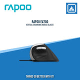 RAPOO EV200 VERTICAL ERGONOMIC MOUSE (BLACK)