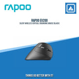 RAPOO EV250 SILENT WIRELESS VERTICAL ERGONOMIC MOUSE (BLACK)