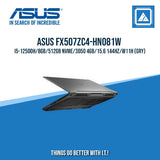 ASUS FX507ZC4-HN081W I5-12500H/8GB/512GB NVME/3050 4GB/15.6 144HZ/W11H (GRY) [ BEST FOR GAMING ]