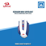 REDRAGON WOKI SUPERLIGHT WIRELESS GAMING MOUSE (WHITE/BLUE)