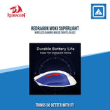 REDRAGON WOKI SUPERLIGHT WIRELESS GAMING MOUSE (WHITE/BLUE)