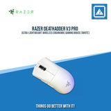 RAZER DEATHADDER V3 PRO ULTRA-LIGHTWEIGHT WIRELESS ERGONOMIC GAMING MOUSE (WHITE)