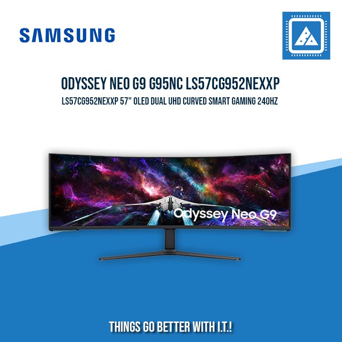 SAMSUNG ODYSSEY NEO G9 G95NC LS57CG952NEXXP 57" OLED DUAL UHD CURVED SMART GAMING 240HZ WLMNT (HDMI, 2XDP, 2XUSB)