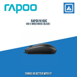 RAPOO N100C USB-C WIRED MOUSE (BLACK)