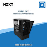 NZXT H5 ELITE MID TOWER CASE W/ TEMPERED GLASS (WHITE/BLACK)