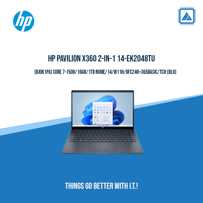 HP PAVILION X360 2-IN-1 14-EK2048TU (BJ0K1PA) CORE 7-150U | BEST FOR STUDENTS & CREATOR