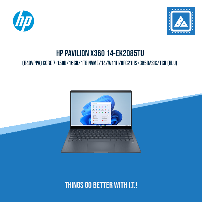 HP PAVILION X360 14-EK2085TU (B49VPPA) CORE 7-150U | BEST FOR STUDENT & OFFICE