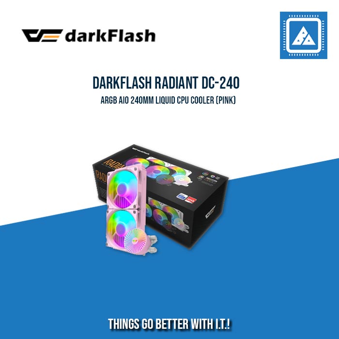 DARKFLASH RADIANT DC-240 ARGB AIO 240MM LIQUID CPU COOLER