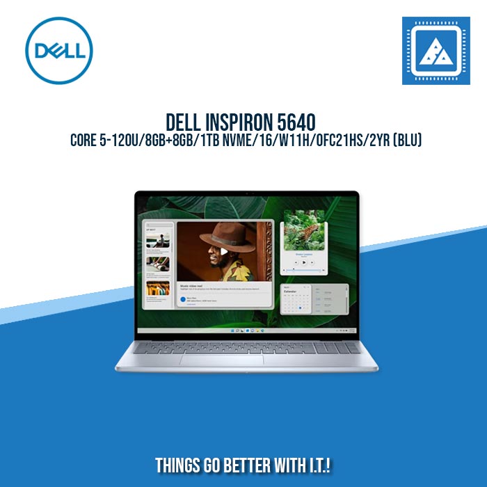 DELL INSPIRON 5640 CORE 5-120U/8GB+8GB/1TB NVME/16/W11H/BEST FOR STUDENTS AND FREELANCERS LAPTOP