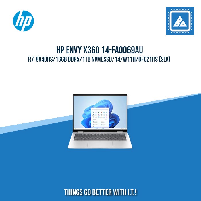 HP ENVY x360 14-FA0069AU R7-8840HS/16GB DDR5/1TB NVMeSSD | BEST FOR FREELANCERS LAPTOP