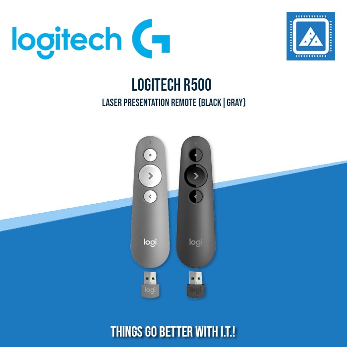 LOGITECH R500 LASER PRESENTATION REMOTE (BLACK|GRAY) – BlueArm Computer ...