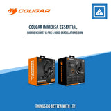 COUGAR IMMERSA ESSENTIAL GAMING HEADSET W/MIC & NOISE CANCELLATION 3.5MM