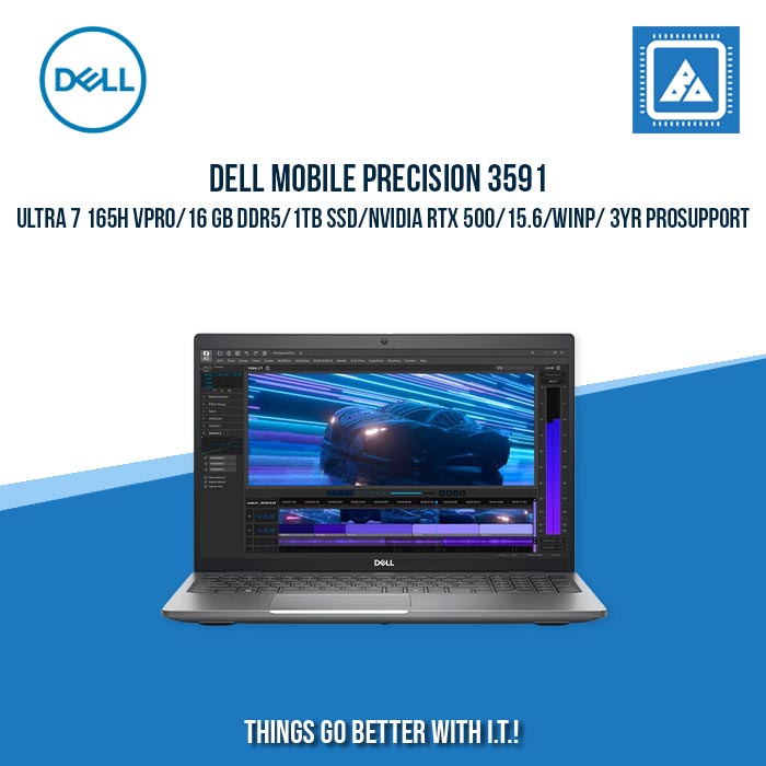 DELL MOBILE PRECISION 3591/ULTRA 7 165H VPRO/16 GB DDR5/1TB SSD/NVIDIA RTX 500 | BEST FOR VIDEO EDITING AND SOFTWARE DEVELOPMENT LAPTOP