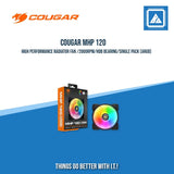 COUGAR MHP 120 HIGH PERFORMANCE RADIATOR FAN /2000RPM/HDB BEARING/SINGLE PACK (ARGB)