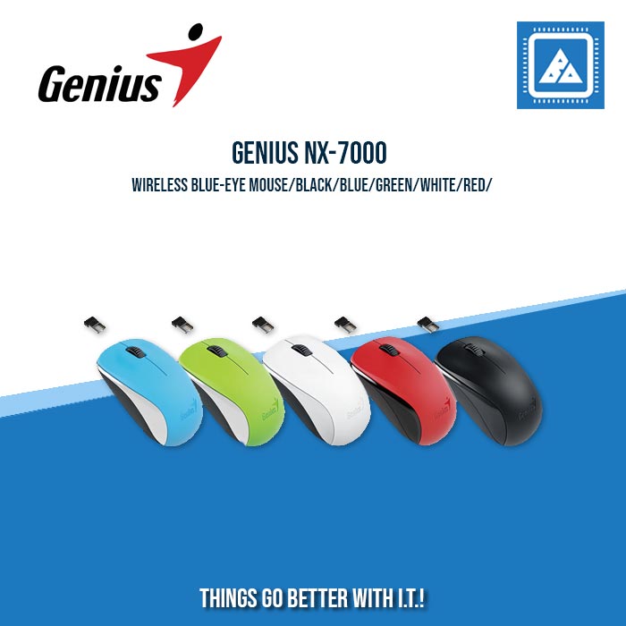 GENIUS NX-7000 WIRELESS BLUE-EYE MOUSE /BLACK/BLUE/GREEN/WHITE/RED