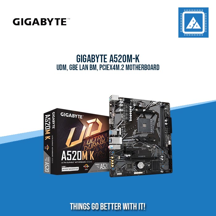 GIGABYTE A520M-K  2*DDR4/1*M.2/GBELAN/HDMI